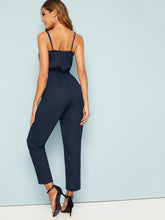 Load image into Gallery viewer, Solid Drawstring Waist Slip Jumpsuit