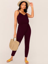 Load image into Gallery viewer, Solid Blouson Slip Jumpsuit