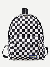 Load image into Gallery viewer, Checker Metal Ring Detail Backpack