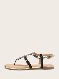 Plain Toe Post Sandals