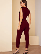 Load image into Gallery viewer, Buttoned Pocket Patched Belted Utility Jumpsuit