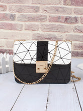 Load image into Gallery viewer, Geometric Print Flap Chain Bag