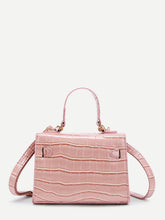 Load image into Gallery viewer, Crocodile Print PU Shoulder Bag