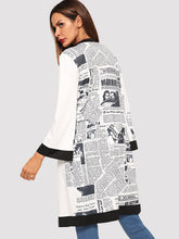 Load image into Gallery viewer, Letter Print Panel Outerwear