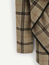 Load image into Gallery viewer, Plaid Waterfall Neck Jacket