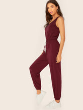 Load image into Gallery viewer, Drawstring Waist Tank Jumpsuit