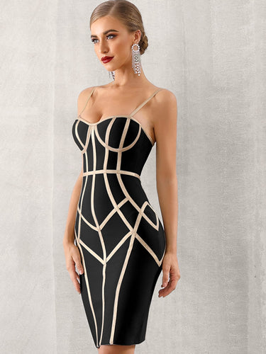 Adyce Zip Back Bustier Bandage Slip Dress