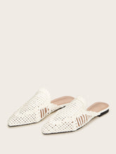 Load image into Gallery viewer, Point Toe Braided Flat Mules