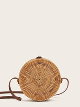 Load image into Gallery viewer, Round Shaped Woven Crossbody Bag