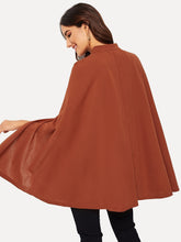 Load image into Gallery viewer, Double Button Mock Poncho Coat