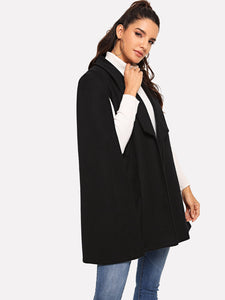 Shawl Collar Cape Coat