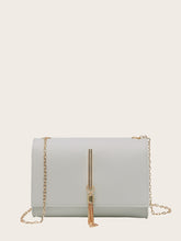 Load image into Gallery viewer, Tassel Decor Flap Chain Crossbody Bag