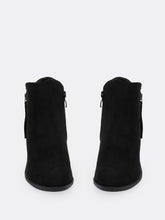 Load image into Gallery viewer, Almond Toe High Shaft Block Heel Ankle Boots