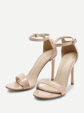 Load image into Gallery viewer, Two Part Ankle Strap Stiletto Heels