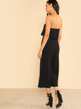 Load image into Gallery viewer, Wide Leg Flounce Tube Jumpsuit