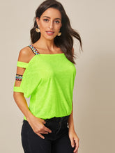 Load image into Gallery viewer, Cut-out Shoulder Top With Aztec Strap