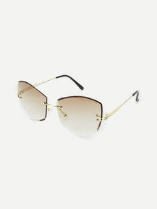 Rimless Ombre Sunglasses