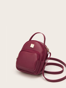 Curved Top Pocket Front Backpack