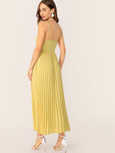 Load image into Gallery viewer, Surplice Neck Pleated Cami Dress