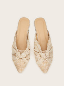 Bow Decor Flat Mules