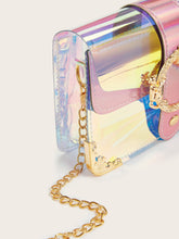 Load image into Gallery viewer, Buckle Detail Iridescent Chain Crossbody Bag