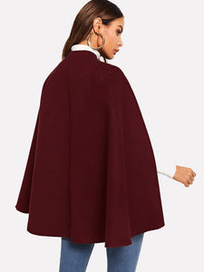 Single Button Cape Coat