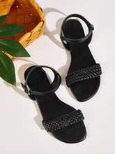 Load image into Gallery viewer, Braided Detail Two Part Sandals