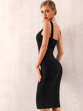 Load image into Gallery viewer, Adyce Solid Zip Back Bandage Slip Dress