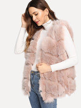 Load image into Gallery viewer, Open Front Textured Faux Fur Vest