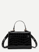 Load image into Gallery viewer, Crocodile Print PU Shoulder Bag