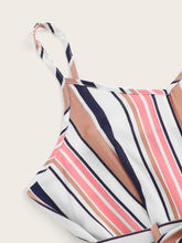 Load image into Gallery viewer, Striped Belted Cami Jumpsuit