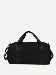 Slogan Print Duffle Bag