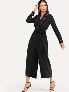 Wrap Self Tie Waist Jumpsuit