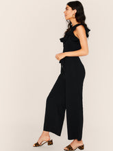 Load image into Gallery viewer, Button Detail Lace Ruffle Trim Sleeveless Jumpsuit