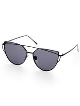 Load image into Gallery viewer, Black Lenses Cat Eye Metal Frame Sunglasses