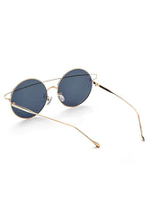 Load image into Gallery viewer, Silver Double Bridge Round Sunglasses