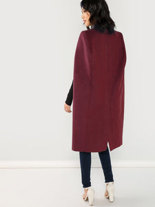 Shawl Collar Longline Coat