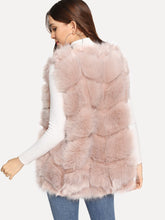 Load image into Gallery viewer, Open Front Textured Faux Fur Vest