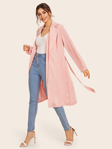 Single Breasted Belted Midi Coat