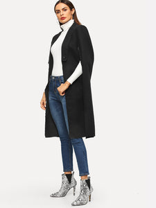 Shawl Collar Longline Coat