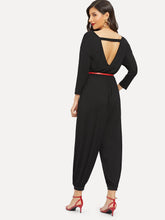 Load image into Gallery viewer, Cutout Back Harem Jumpsuit With Belt