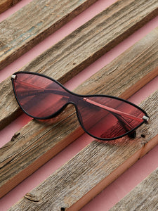 Thin Acrylic Frame Cat Eye Sunglasses