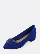 Load image into Gallery viewer, Pointy Low Chunky Buckle Heels