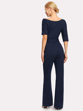 Load image into Gallery viewer, Button Detail Self Tie Jumpsuit