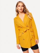 Load image into Gallery viewer, Button Detail Notched Collar Coat