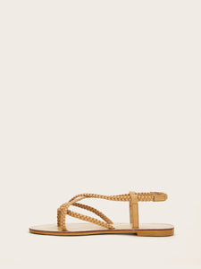 Braided Detail Toe Post Sandals