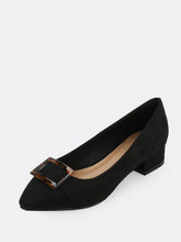 Load image into Gallery viewer, Pointy Low Chunky Buckle Heels