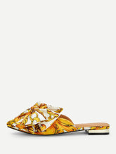 Load image into Gallery viewer, Bow Tie Point Toe Mule Flats