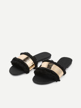 Load image into Gallery viewer, Tassel Detail Flat Sandals