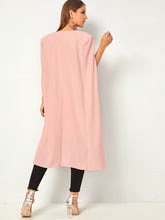 Load image into Gallery viewer, Solid Cloak Sleeve High-low Hem Blazer